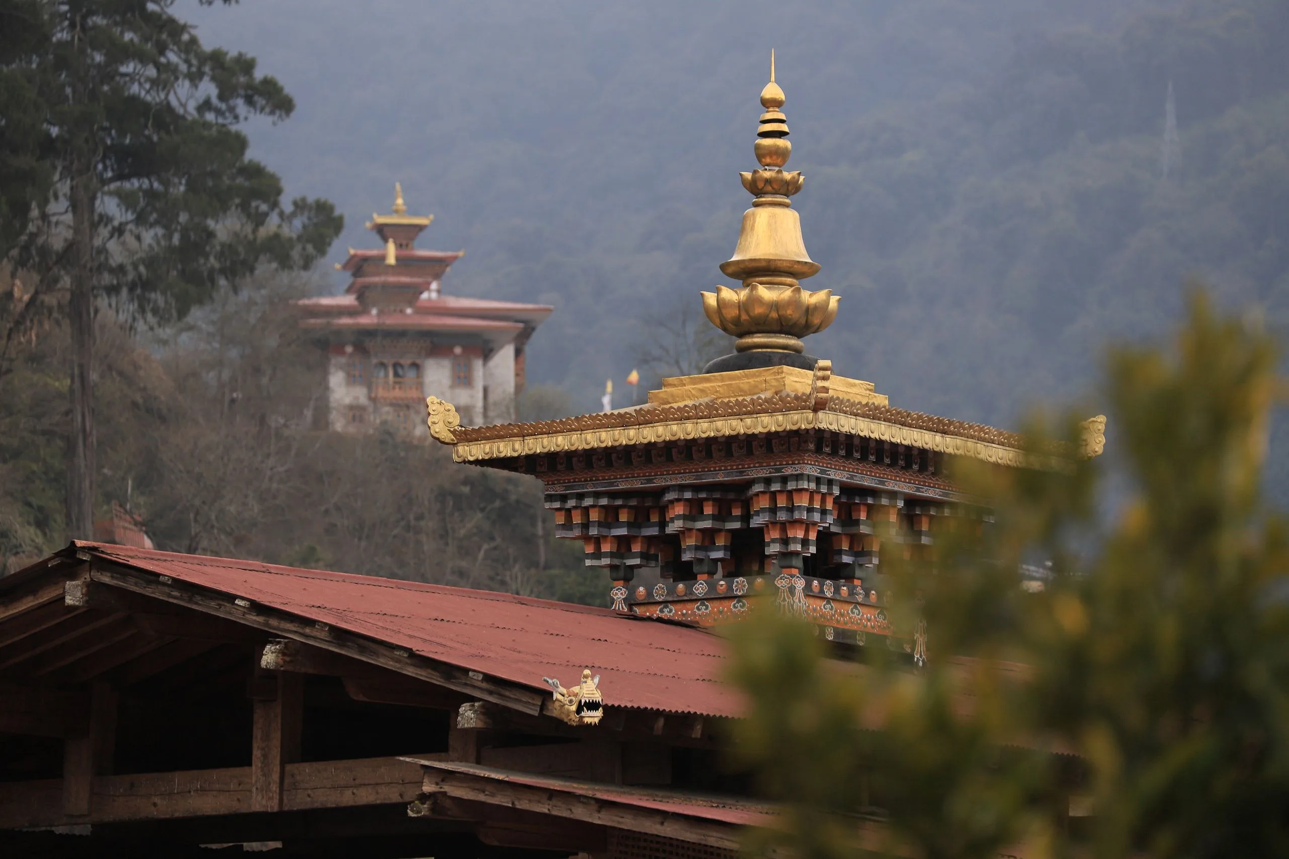 Toit du temple de Buthan